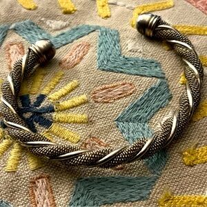 VINTAGE SILVER TWIST CUFF BRACELET